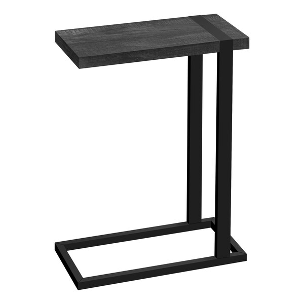 Monarch Specialties Accent Table, C-shaped, End, Side, Snack, Living Room, Bedroom, Metal, Laminate, Black, Contemporary - I 2863