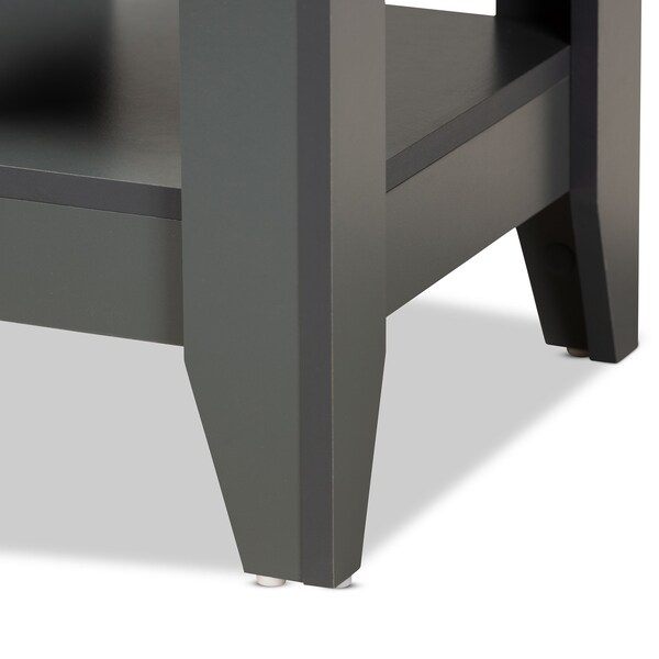 Baxton Studio Audra Modern and Contemporary Grey Finished Wood Living Room End Table - 174-10990-ZORO