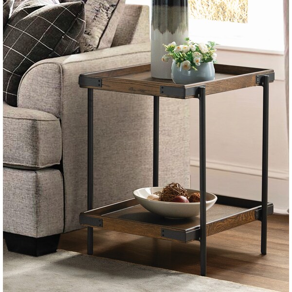 Alaterre Furniture 27 W, 19 L, 27 H, Oak, Rustic Brown - ANKY01RBG