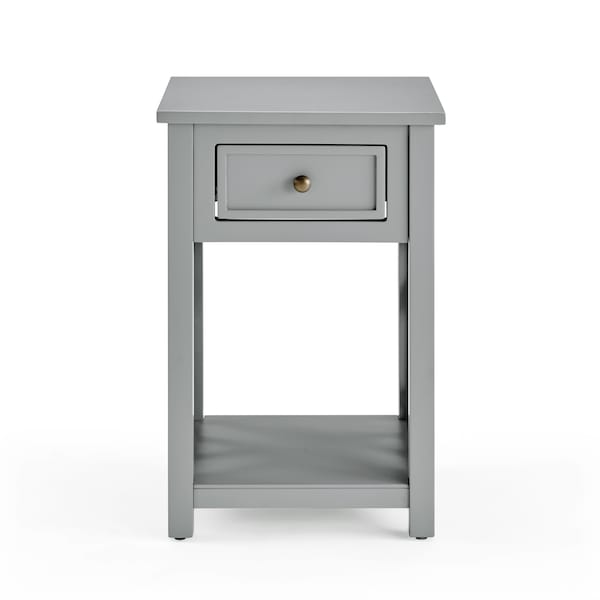 Alaterre Furniture 15.75 W, 15.75 L, 23.75 H, Pine with Composite Wood, Gray - ANCT0140