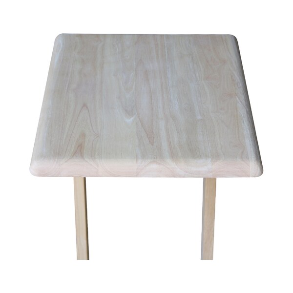 International Concepts Rectangle Sofa Server Table, 11.8 in W, 15.7 in L, 24.1 in H, Wood, Unfinished - OT-10