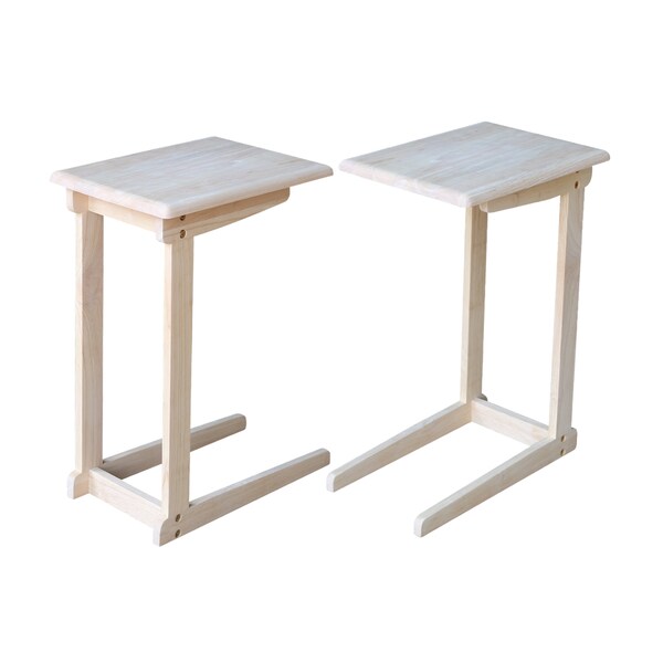 International Concepts Rectangle Sofa Server Table, 11.8 in W, 15.7 in L, 24.1 in H, Wood, Unfinished - OT-10