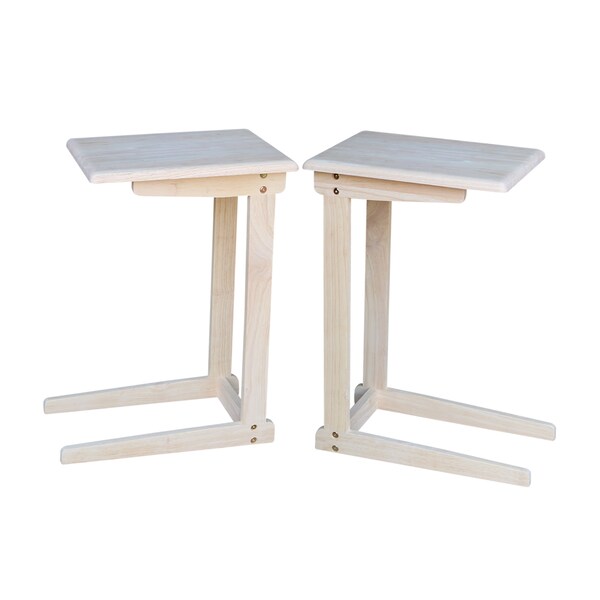 International Concepts Rectangle Sofa Server Table, 11.8 in W, 15.7 in L, 24.1 in H, Wood, Unfinished - OT-10