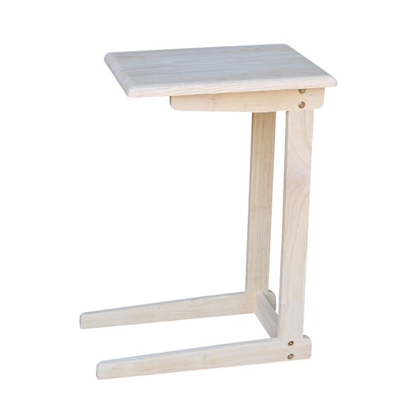 International Concepts Rectangle Sofa Server Table, 11.8 in W, 15.7 in L, 24.1 in H, Wood, Unfinished - OT-10