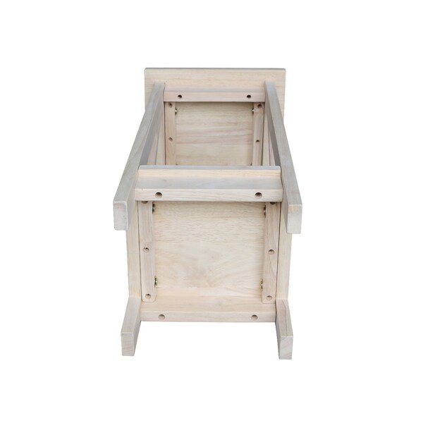 International Concepts Rectangle 24 in X-Sided Plant Stand Ready to, 12 in W, 12 in L, 24 in H, Wood, Unfinished - OT-3071X
