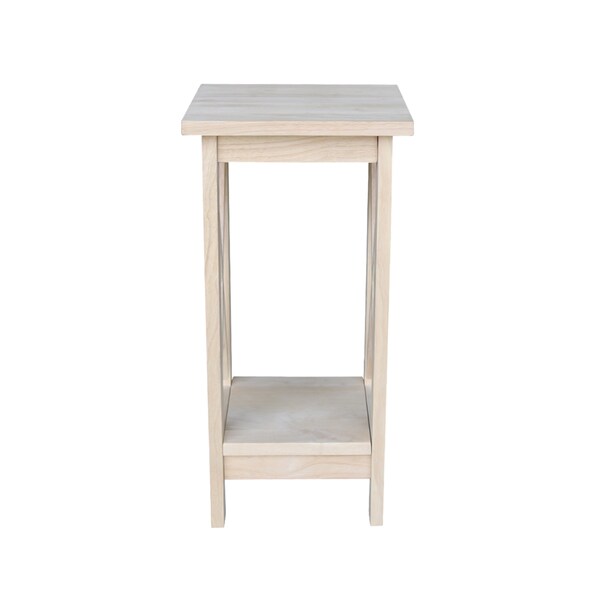 International Concepts Rectangle 24 in X-Sided Plant Stand Ready to, 12 in W, 12 in L, 24 in H, Wood, Unfinished - OT-3071X