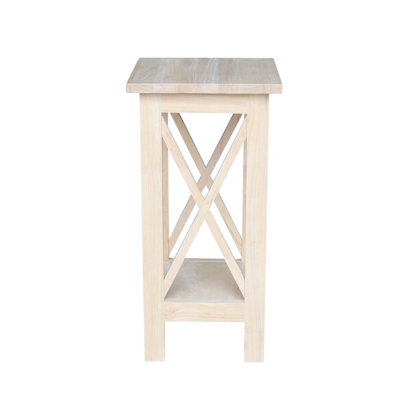 International Concepts Rectangle 24 in X-Sided Plant Stand Ready to, 12 in W, 12 in L, 24 in H, Wood, Unfinished - OT-3071X