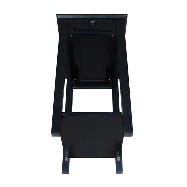 International Concepts Rectangle Narrow End Table, 22 in W, 14 in L, 25 in H, Wood, Black - OT46-2214
