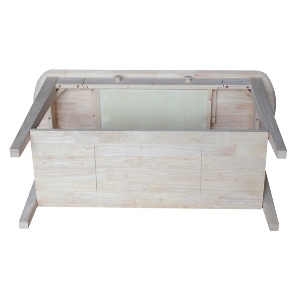International Concepts Rectangle Philips Oval Sofa Table, 46 in W, 16 in L, 29 in H, Wood, Unfinished - OT-5S