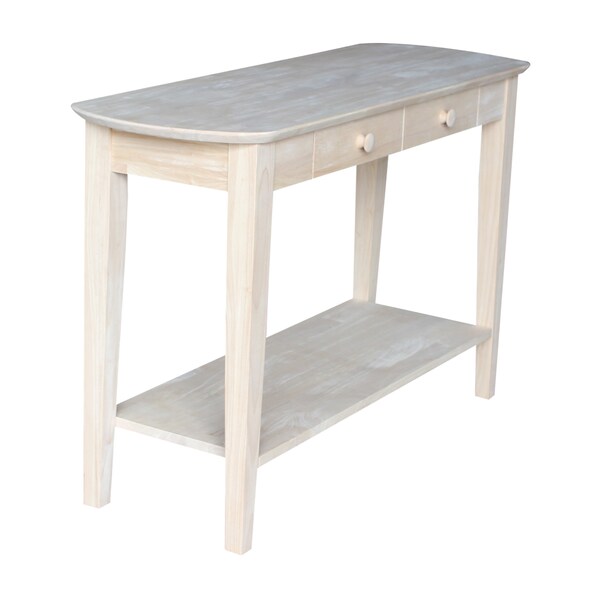 International Concepts Rectangle Philips Oval Sofa Table, 46 in W, 16 in L, 29 in H, Wood, Unfinished - OT-5S