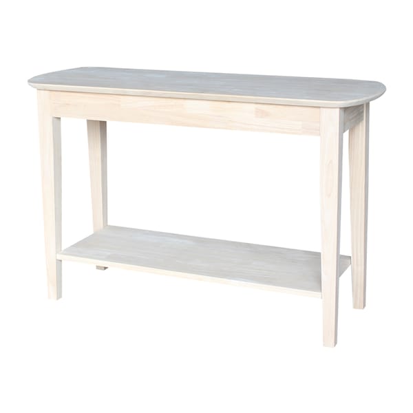 International Concepts Rectangle Philips Oval Sofa Table, 46 in W, 16 in L, 29 in H, Wood, Unfinished - OT-5S