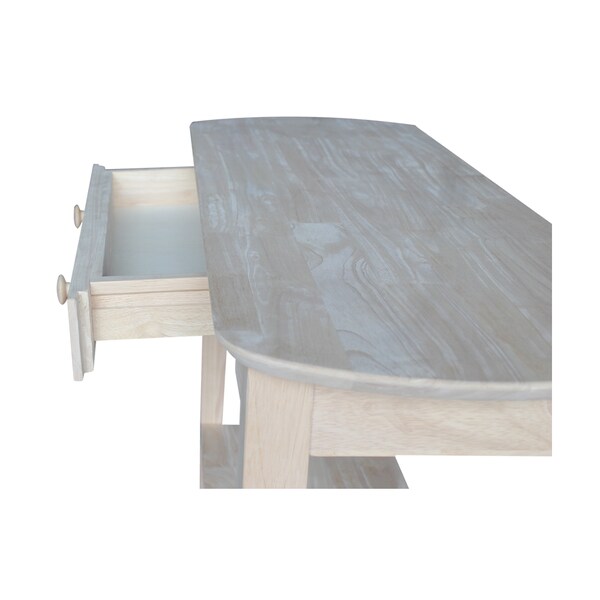 International Concepts Rectangle Philips Oval Sofa Table, 46 in W, 16 in L, 29 in H, Wood, Unfinished - OT-5S
