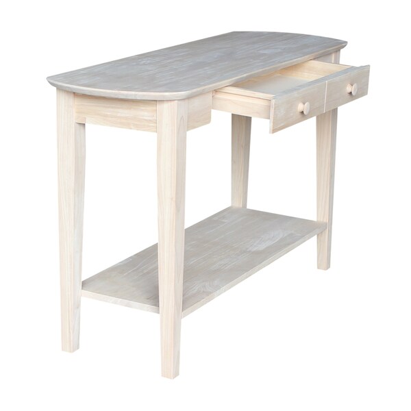 International Concepts Rectangle Philips Oval Sofa Table, 46 in W, 16 in L, 29 in H, Wood, Unfinished - OT-5S
