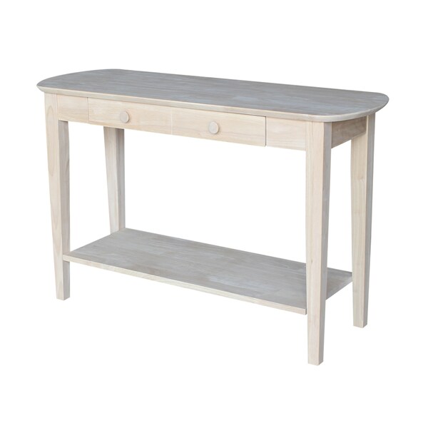 International Concepts Rectangle Philips Oval Sofa Table, 46 in W, 16 in L, 29 in H, Wood, Unfinished - OT-5S