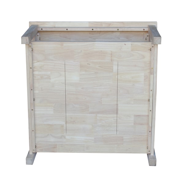 International Concepts Square Hampton  Coffee Table, 34 in W, 34 in L, 18 in H, Wood, Unfinished - OT-70SC2