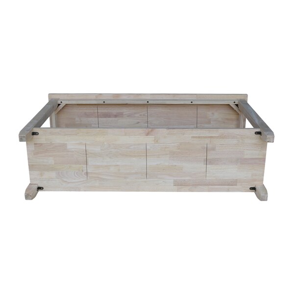 International Concepts Rectangle Solano Console Server Table, 48 in W, 16 in L, 30 in H, Wood, Unfinished - OT-6S
