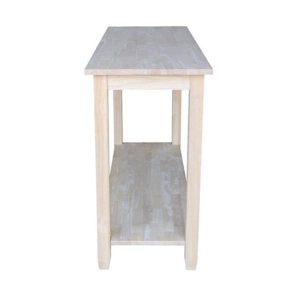 International Concepts Rectangle Solano Console Server Table, 48 in W, 16 in L, 30 in H, Wood, Unfinished - OT-6S