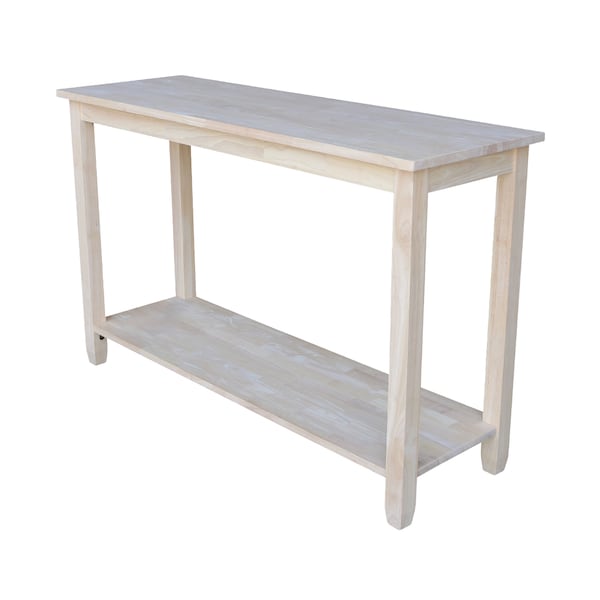 International Concepts Rectangle Solano Console Server Table, 48 in W, 16 in L, 30 in H, Wood, Unfinished - OT-6S
