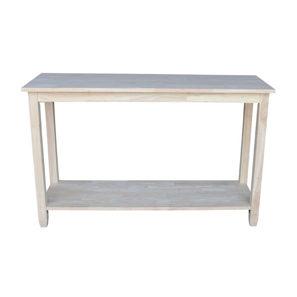 International Concepts Rectangle Solano Console Server Table, 48 in W, 16 in L, 30 in H, Wood, Unfinished - OT-6S