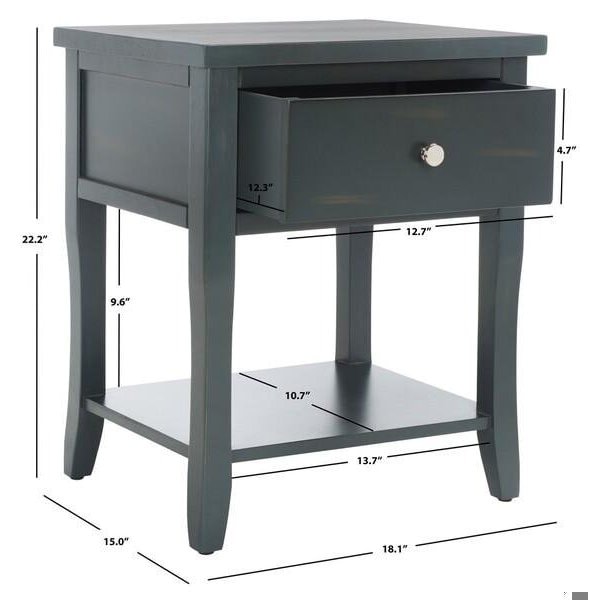 Safavieh Coby End Tables- Steel Teal - 22.2 x 15 x 18.1 in. - AMH6616B