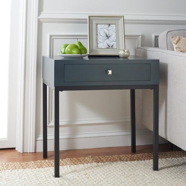 Safavieh Adena End Table, Steel Teal - 27.8 x 18.1 x 24 in. - AMH6612B