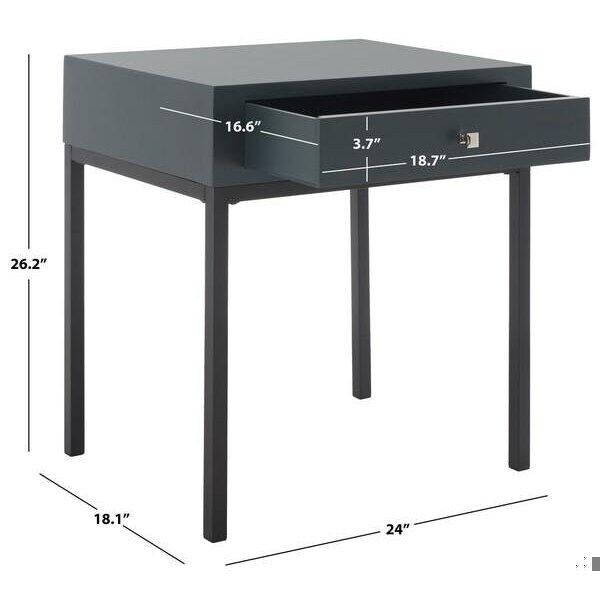 Safavieh Adena End Table, Steel Teal - 27.8 x 18.1 x 24 in. - AMH6612B