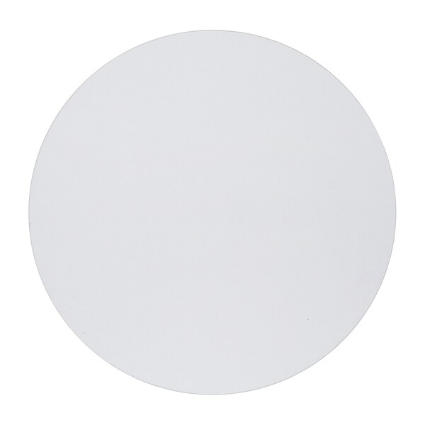 Flash Furniture Round White End Table with Matte Black Frame - NAN-JH-1787ET-BK-GG