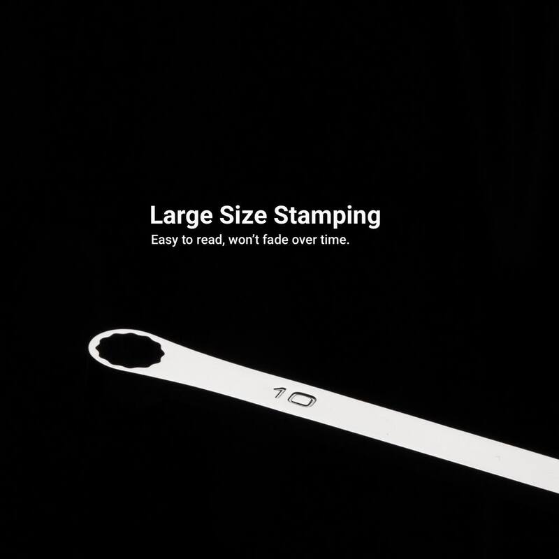 Llave de extremo de caja extra larga con offset de 0 grados de 17 mm x 19 mm - CP11800-1719
