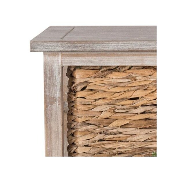 Safavieh Halle Storage Side Table- Vintage White - 29.5 x 13.4 x 17.3 in. - AMH5738E