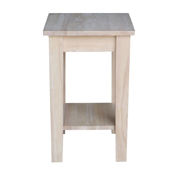 International Concepts Rectangle Shaker Plant Stand, 15 in W, 15 in L, 24 in H, Wood, Unfinished - 3073
