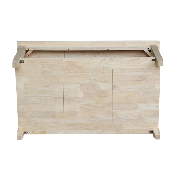 International Concepts Rectangle Solano Coffee Table, 42 in W, 25 in L, 18 in H, Wood, Unfinished - OT-6C