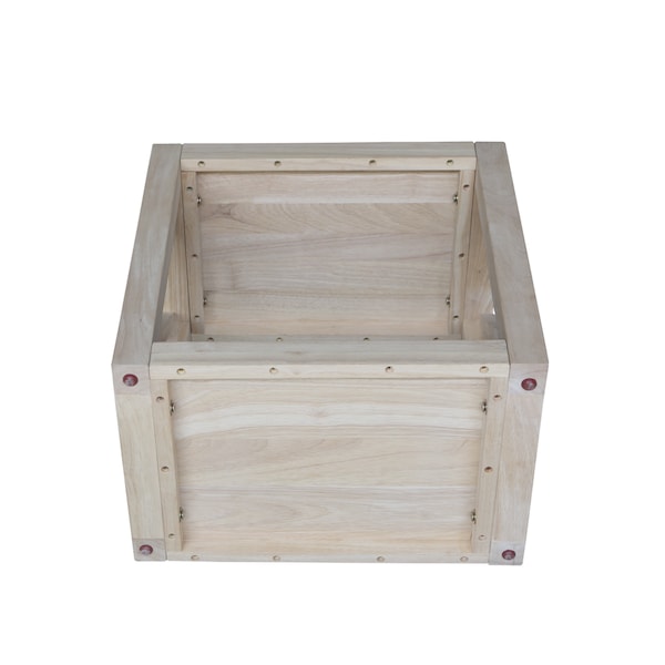 International Concepts Rectangle Hampton Narrow End Table, 19.8 in W, 13 in L, 19.8 in H, Wood, Unfinished - OT-2013X
