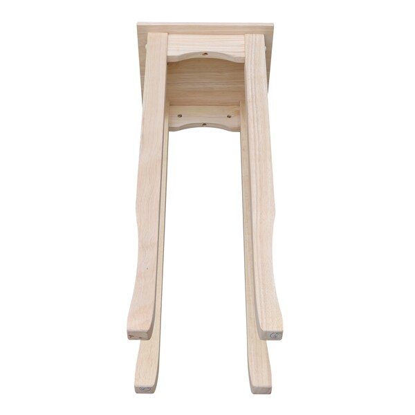 International Concepts Rectangle 30 in High Tea Table, 12 in W, 12 in L, 29.5 in H, Wood, Unfinished - TT30