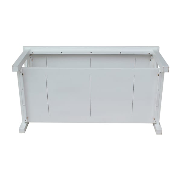 International Concepts Rectangle Hampton Coffee Table, 46 in W, 24 in L, 18 in H, Wood, White - OT08-70C