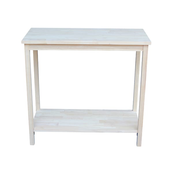 International Concepts Rectangle Portman Accent Table, 31 in W, 14 in L, 29 in H, Wood, Unfinished - OT-43