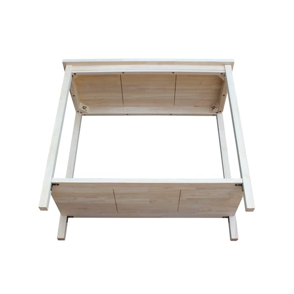 International Concepts Rectangle Portman Accent Table, 31 in W, 14 in L, 29 in H, Wood, Unfinished - OT-43
