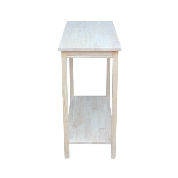 International Concepts Rectangle Portman Accent Table, 31 in W, 14 in L, 29 in H, Wood, Unfinished - OT-43