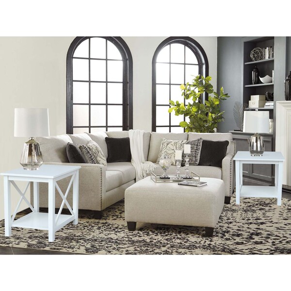 International Concepts Rectangle Hampton End Table, 22 in W, 22 in L, 25 in H, Wood, White - OT08-70E