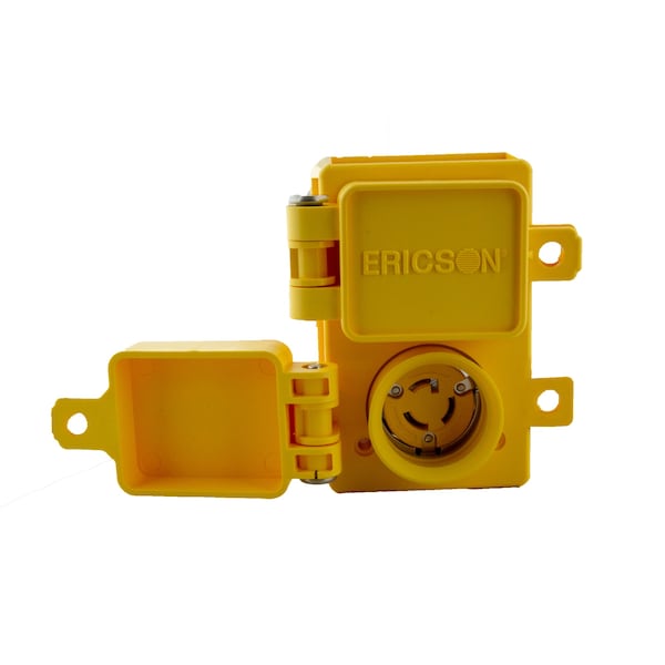 Contenedor hembra con tapa doble abatible Ericson, con conexión a prueba de fallos - 1622-PWDX