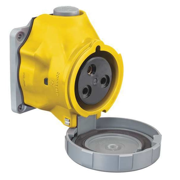 Receptáculo de clavija y enchufe Hubbell, 120VCA, Amarillo - HBLS360R4W