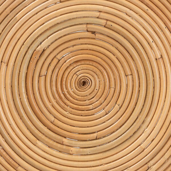 Baxton Studio 15.7 W, 15.7 L, 17.7 H, Polished Natural Rattan, Natural Brown - 211-12748-ZORO