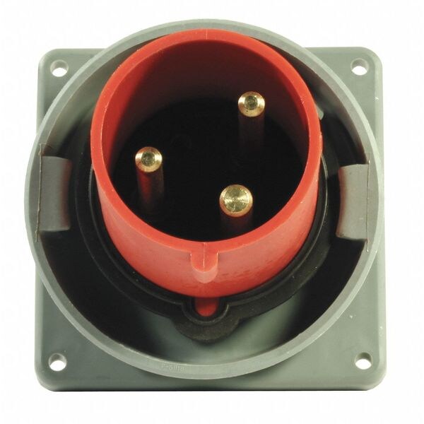 Entrada Hubbell IEC Pin and Sleeve, 100A, 480V, Rojo - HBL3100B7W