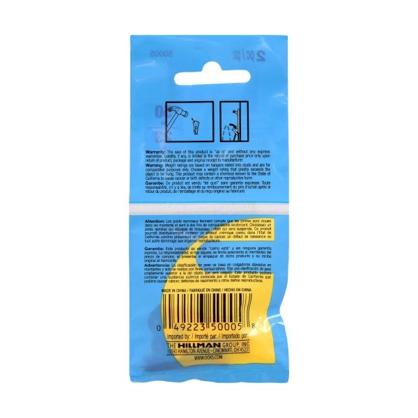 Hillman HILLMAN OOK Brass-Plated Gold Professional Picture Hanger 50 lb 2 pk - 533010
