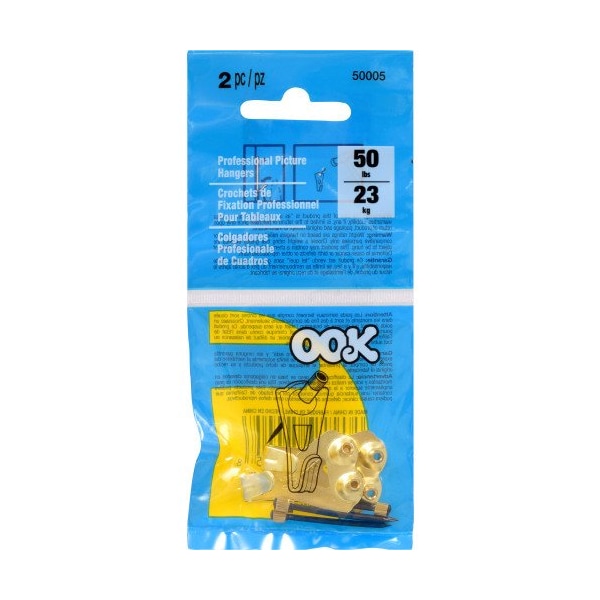 Hillman HILLMAN OOK Brass-Plated Gold Professional Picture Hanger 50 lb 2 pk - 533010