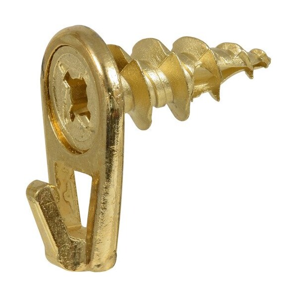 Hillman HILLMAN Brass-Plated Gold Drywall Picture Hook 35 lb 4 pk - 122399