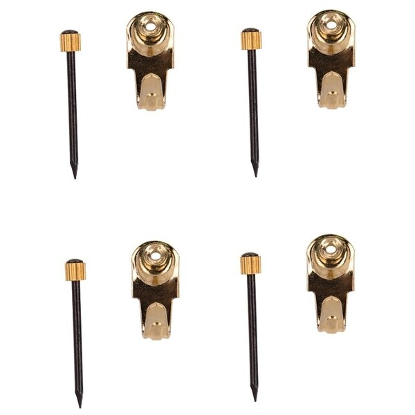 Prosource Picture Hanger, 10 lb, Steel, Polished Brass, Brass, Nail-In Mounting - PH-122266-PS