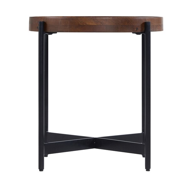 Alaterre Furniture Brookline 20" Round End Table, Medium Chestnut - AWBL1868