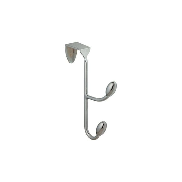 Idesign Hook Silver Steel Medium Orbinni Over the Door Double 10 lb. cap. Silver - 76500