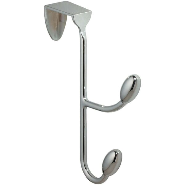 Idesign Hook Silver Steel Medium Orbinni Over the Door Double 10 lb. cap. Silver - 76500