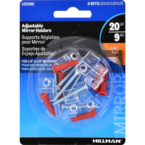 Aceds Adjustable Mirror Holder Kit - Card of 6, 10PK - 5031620